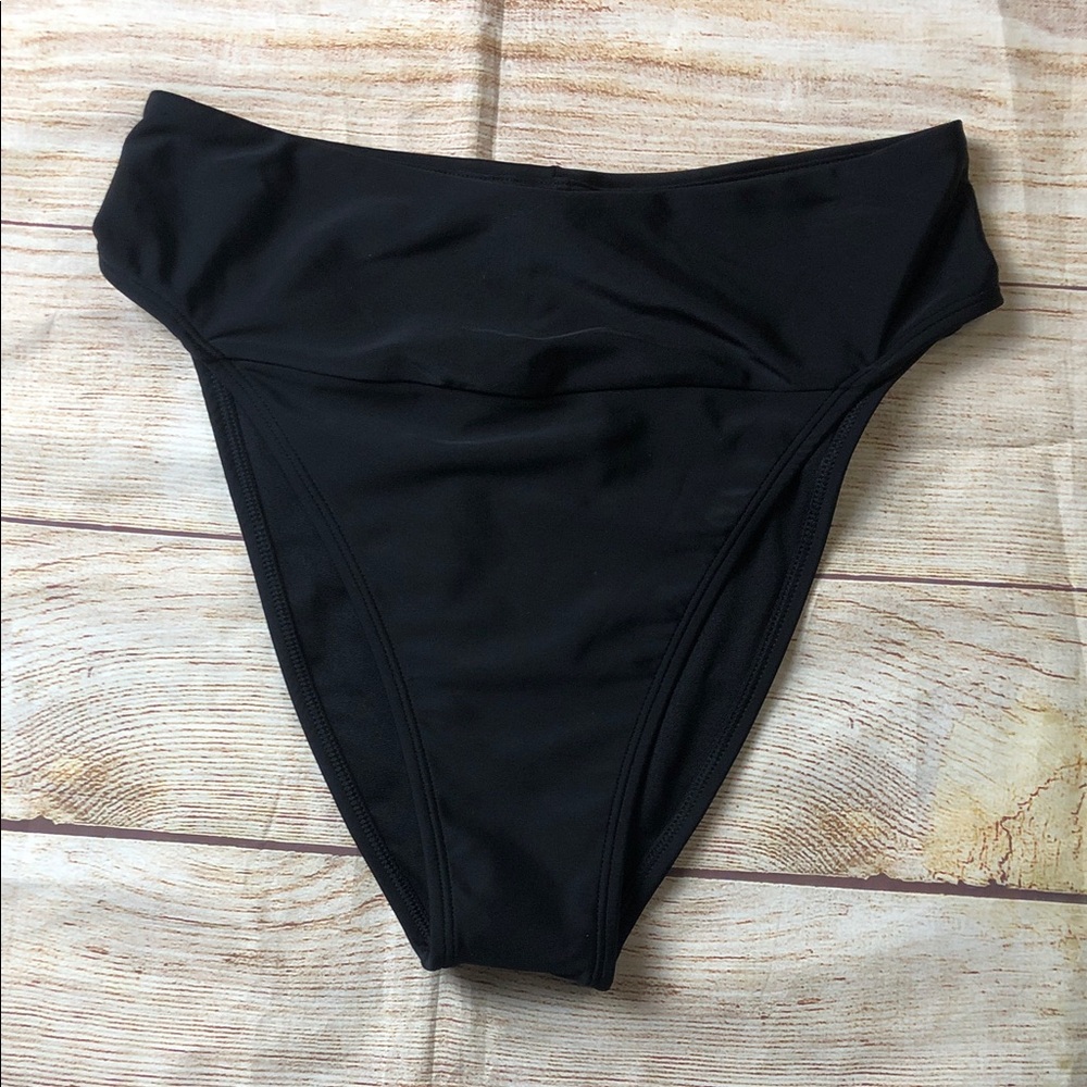 NWOT High Waisted Black Bikini Bottom